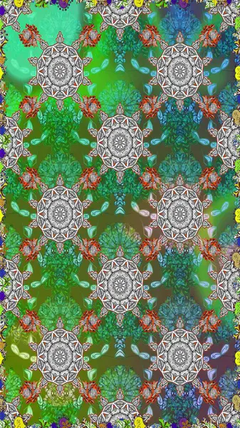 Organik motif arka planı. Ultraviyole kumaş deseni. Kusursuz desen. Raster illüstrasyonu.