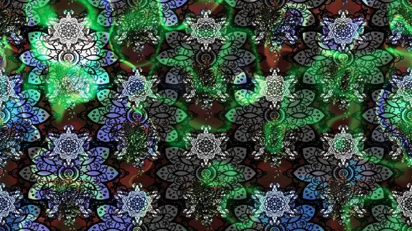 Yumuşak, yaz çiçekli arka plan. Çiçekli karalama şeklinde Raster çiçek deseni. Gri ve yeşil renkte çiçekler.