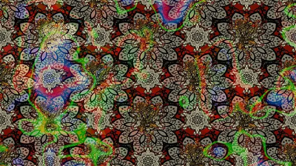 Küçük çiçekteki sevimli çiçek deseni. Raster illüstrasyonu. Raster deseni. Gri ve kahverengi renkte yaz çiçekleri.