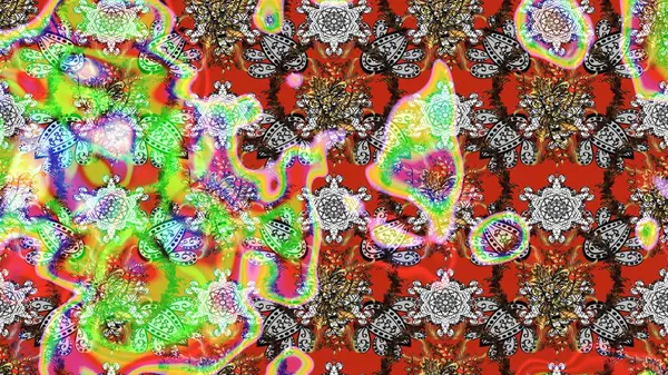 Hoş bir çiçek geçmişi var. Küçük bir çiçekte eskiz deseni. Raster illüstrasyonu. Güzel kumaş deseni.