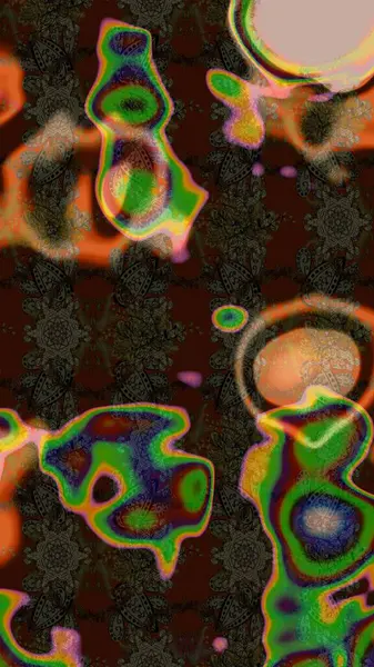 Kahverengi ve gri renkli çiçekler. Raster illüstrasyonunda çiçek deseni çizimi.