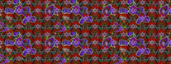 Robot resim. Raster illüstrasyonu. Küçük çiçekte sevimli çiçek deseni var..