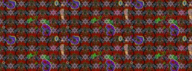 Çiçekli çizim şekli. Kırmızı ve kahverengi renkte çiçekler. Renkli Bahar Teması eskiz kalıbı. Düz Çiçek Elementleri Tasarımı.