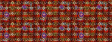 Çiçekli karalama şeklinde Raster çiçek deseni. Yumuşak, bahar çiçekli arka plan. Kahverengi ve kırmızı renkte çiçekler.