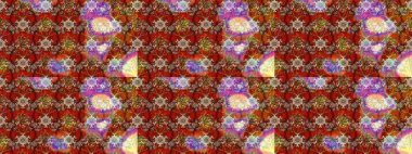 Kahverengi ve kırmızı renkte çiçekli çiçek deseni. Suluboya tarzında kahverengi ve kırmızı renkte çiçekler.