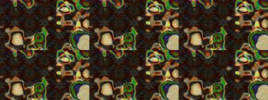 Çiçekli karalama şeklinde Raster çiçek deseni. Yumuşak, yaz çiçekli arka plan. Kahverengi ve gri renkte çiçekler.