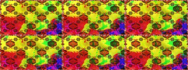 Zentangle soyut çiçekleri. Karalama çiçeği. Raster illüstrasyonu. Güzel kumaş deseni. Renkli Bahar Temalı Kusursuz Arkaplan. Düz Çiçek Elementleri Tasarımı.