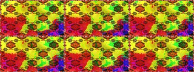 Zentangle soyut çiçekleri. Karalama çiçeği. Raster illüstrasyonu. Güzel kumaş deseni. Renkli Bahar Temalı Kusursuz Arkaplan. Düz Çiçek Elementleri Tasarımı.