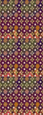 Çiçekli güzel suluboya desen. Raster illüstrasyonu. Mor renklerde.