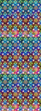 Düz Çiçek Elementleri Tasarımı. Renkli Bahar Teması eskiz kalıbı. Mavi ve yeşil renkli çiçekler. Güzel çiçek deseni..