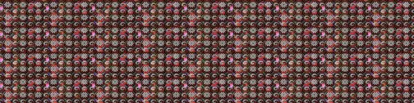 Raster çiçek desenleri çiziyor. Vadinin çiçekleri gri ve kahverengi renklerde.