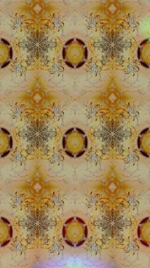 Raster illüstrasyonu. El çizimi çiçekli soyut çizim kalıbı. Renkli çiçekler.