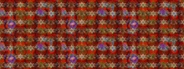 Çiçekli karalama şeklinde Raster çiçek deseni. Yumuşak, bahar çiçekli arka plan. Kahverengi ve kırmızı renkte çiçekler.