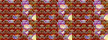 Kahverengi ve kırmızı renkte çiçekli çiçek deseni. Suluboya tarzında kahverengi ve kırmızı renkte çiçekler.