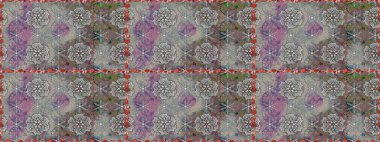 Düz Çiçek Elementleri Tasarımı. Çocuk stili. Çiçekli, kusursuz bir arkaplan. Renkli Bahar Teması Kusursuz Arkaplan.