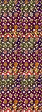 Çiçekli güzel suluboya desen. Raster illüstrasyonu. Mor renklerde.