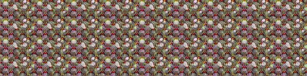 Küçük çaplı çiçeklerdeki basit şirin desenler. Tekstil veya kitap kapakları, imalat, duvar kağıtları, baskı, hediye paketi ve yapıştırma kitabı için çiçek eskizi geçmişi. Raster illüstrasyonu.