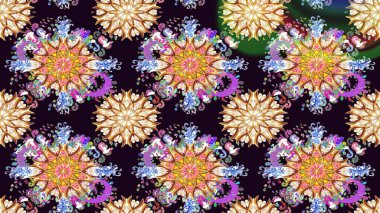 Raster Güzel kumaş deseni. Raster suluboya deseni, narin çiçekler, siyah çiçekler, tebrik kartı şablonu..