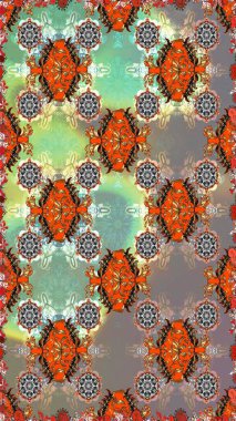 Düz Çiçek Elementleri Tasarımı. Modaya uygun kumaş deseni. Renkli Yaz Temalı Kusursuz Arkaplan. Sevimli çiçek raster deseni.