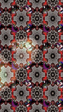 Siyah ve nötr renklerde çiçekler. Raster illüstrasyonu. Düz Çiçek Elementleri Tasarımı. Renkli Bahar Teması eskiz kalıbı. Çiçekli çiçek deseni, suluboya..