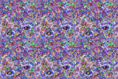 Çiçekli karalama şeklinde Raster çiçek deseni. Hoş renklerde çiçekler. Nazik, narin çiçek arkaplanı.