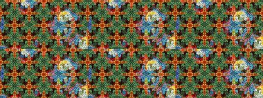 Çiçekler suluboya tarzında yeşil renkte. Çiçekli yeşil renkte bir çiçek deseni çiz.