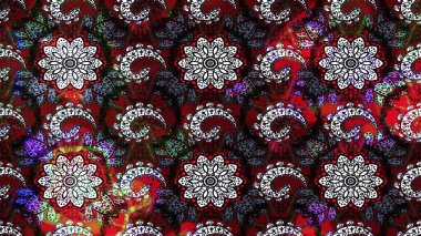 Çiçeksel elementlerle süslenmiş zarif raster dokusu. Parlak çiçekli siyah ve gri renkler üzerine soyut çizim deseni. Küçük çiçekte şirin bir çiçek deseni var..