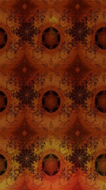 Tekstil ve kapak tasarımı için mükemmel. Renkli kahverengi ve kırmızı çizim kalıpları. Elle çizilmiş sonbahar çiçeği deseni. Kahverengi ve kırmızı renkte çiçekler. Doodle tarzı.