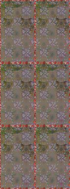 Raster illüstrasyonu. Gri ve kahverengi renklerde çiçeksiz. Çiçek deseni. Gri ve kahverengi renkli çiçekler. Şatafatlı bahar bahçesi dokusu.