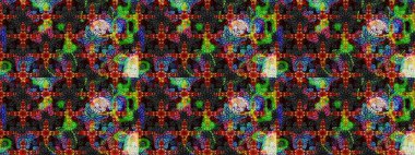 Raster çiçek desenli çiçek deseni, yapraklar, dekoratif elementler, sıçrama, lekeler, el çizimi kontur çizgileri ve Doodle çizim stili, grafik raster çizim çizimi.