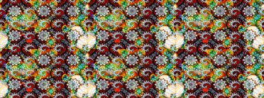 Küçük çiçekteki sevimli çiçek deseni. Tarafsız ve gri renklerde çiçekler. Raster illüstrasyonu.