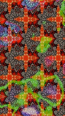 Raster illüstrasyonu. Küçük çiçekli yay deseni çiz. Suluboya tarzında kahverengi ve bej renkler üzerine.