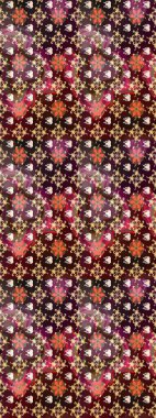 Kahverengi ve bej renkli çiçekler. Küçük çiçekte sevimli çiçek deseni var..