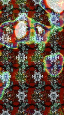 Millefleur 'lar. Küçük kahverengi ve gri renkte güzel bir besin torbası deseni, çiçekler. Tekstil, kumaş, kapaklar, duvar kağıtları, baskı, paket, koleksiyon defteri, örgü, dekupaj için çiçek arkaplanı..