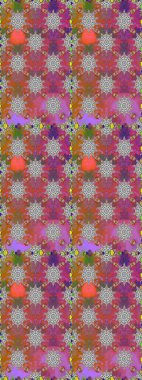 Çiçekli karalama şeklinde Raster çiçek deseni. Gri ve pembe renklerde bahar çiçekleri. Raster illüstrasyonu.