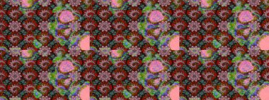 Eski usul küçük çiçekli şirin bir eskiz deseni. Moda arka planında parlak buketler. Kumaş, duvar kağıdı ve kağıt üzerine baskı yapmak için gelişen arka plan. Raster illüstrasyonu.