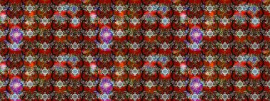 Çiçekli karalama şeklinde Raster çiçek deseni. Nazikçe, güzel çiçek arkaplanı. Kahverengi ve kırmızı renkte çiçekler.