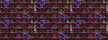 Çiçekli karalama şeklinde Raster çiçek deseni. Yumuşak, bahar çiçekli arka plan. Kahverengi ve kırmızı renkte çiçekler.