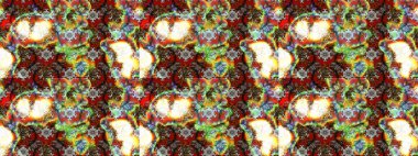 Varicolobrown ve nötr raster çizimi. Bir sürü kahverengi ve nötr soyut çiçekli tropik eskiz deseni. Küçük çiçekte sevimli çiçek deseni var..