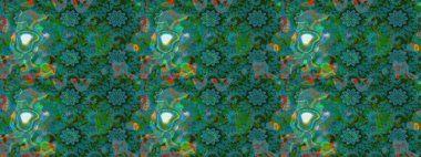 Küçük yeşil ve mavi çiçeklerle oldukça eski bir besin torbası deseni. Tekstil, kumaş, kapaklar, duvar kağıtları, baskı, paket, koleksiyon defteri, örgü, dekupaj için çiçek arkaplanı..