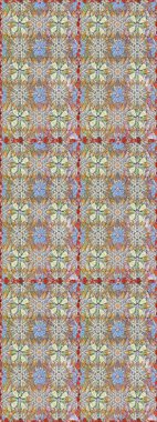 Kusursuz bir arka plan modeli. Gri ve nötr renklerde yaprakları olan yabani çiçekler. Suluboya, elle çizilmiş. Raster illüstrasyonu.