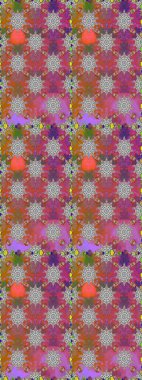 Çiçekli karalama şeklinde Raster çiçek deseni. Gri ve pembe renklerde bahar çiçekleri. Raster illüstrasyonu.