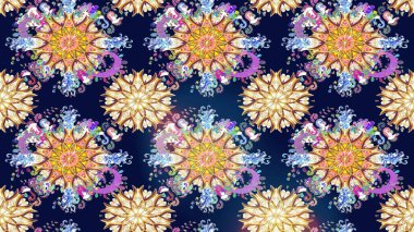 Sabıka fotoğraflarında, bebek kıyafetlerinde, duvar kâğıtlarında, paket kutularında falan kullanılabilir. Zarif, parlak ve kusursuz mavi ve nötr çiçek desenli tasarım.