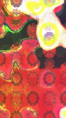 Raster illüstrasyonu. Şatafatlı bahar bahçesi dokusu. Flower eskiz arka planı. Çiçek deseni.