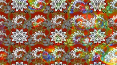 Nazikçe, güzel çiçek arkaplanı. Kahverengi ve gri renkli çiçekler. Raster çiçek desenli ve çiçekli..