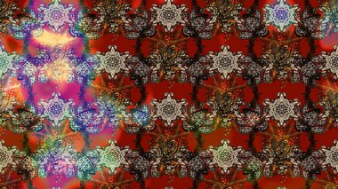 Güzel kumaş deseni. Renkli Bahar Teması eskiz kalıbı. Düz Çiçek Elementleri Tasarımı. Raster illüstrasyonunda çiçek deseni çizimi.