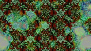 Düz Çiçek Elementleri Tasarımı. Renkli Bahar Teması eskiz kalıbı. Raster Şirin kumaş deseni. Eskiz klasiği.