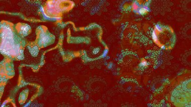 Kırmızı ve kahverengi renkte çiçekler. Tropik çiçekler. Gömlek çizimi Arkaplan Deseni.