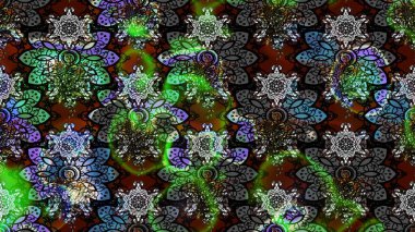 Düz Çiçek Elementleri Tasarımı. Renkli Bahar Teması eskiz kalıbı. Gri ve siyah renkli çiçekler. Raster illüstrasyonunda çiçek deseni çizimi.