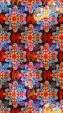 Çizim çiçek deseni duvar kâğıdı olarak kullanılabilir. Gri renkli çiçekler. Raster illüstrasyonu.